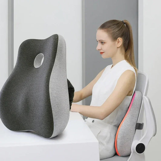 Memory Foam Office Chair Cushion Car Seat Support Waist Pillow Massage Lumbar Orthopedic Pillow